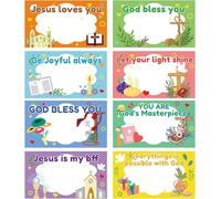 Bible Verse Name Tags 240 Pcs Christian Religious Motivational Stickers 3.5 x 2 inch Self-Adhesive Name Label - God Bless, Jesus Loves You, Jesus is My Best Friend
