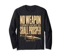Bible Verse No Weapon Formed Against Me Shall Prosper Long Sleeve T-Shirt