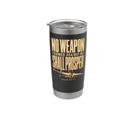 Bible Verse No Weapon Formed Against Me Shall Prosper Stainless Steel Insulated Tumbler