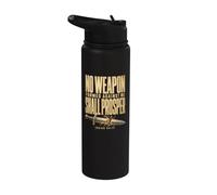 Bible Verse No Weapon Formed Against Me Shall Prosper Stainless Steel Insulated Water Bottle