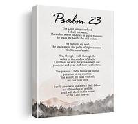 Bible Verse Psalm 23 the Lord is My Shepherd Canvas Wall Art Decor Positive Christian Poster Painting Framed Scripture Print Sign Picture for Home Office Decor 12 X 15 inch