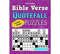 Bible Verse Quotefall Puzzles Vol.1: 60 New large print Bible verse drop quote or Fallen Phrase puzzles: Volume 1