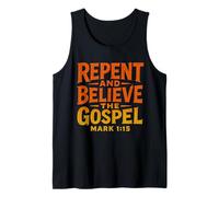 Bible Verse: Repent and Believe The Gospel Tank Top