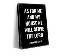 Bible Verse Scripture Wall art Joshua 24:15, As for Me and My House We Will Serve The Lord, with God All Things Are Possible, God Is Within Her She Will Not Fall, Christian Jesus Wall Decor for Prayer