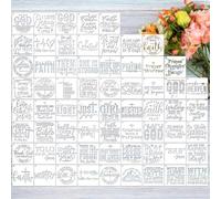 Bible Verse Stencils for Painting on Wood - 65 Pcs Small Christian Bible Reusable Stencils for Journaling Painting, Motivational Quotes Cross Stencils for Painting on Canvas Home Craft Decorations