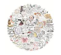 Bible Verse Stickers | Religious Phone Case Stickers,Set of 100 Scrapbook Stickers, Waterproof Religious Decal Stickers for Water Bottles, Journaling, Kids