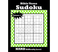 Bible Verse Sudoku: 120 Puzzles With Hard Difficulty Level | Bible Verse Included on Each Page: 1 (Bible Verse Hard)