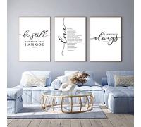 Bible Verse Wall Art Decor Scripture Canvas Christian Inspirational Posters Pictures Paintings for Living Room Bedroom 12x16 Inch Unframed
