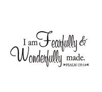 Bible Verse Wall Decal Black PVC Removable Waterproof Wall Sticker