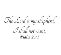 Bible Verse Wall Decal Black PVC the Lord is My Shepherd