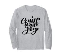 Bible Verse Women Men Count It All Joy James God Scripture Long Sleeve T-Shirt