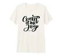 Bible Verse Women Men Count It All Joy James God Scripture Premium T-Shirt
