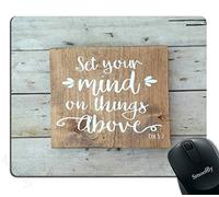 Bible Verse Wood Signs Sayings Wall Art Scripture Faith Sign,Personalized Design Mouse Pads Portable Mouse Mat Non-Slip Mousepads For Work Office Gaming 25X30Cm