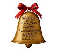 Bible Verses Christmas Decorative Bells With Clear Sound Easy To Hanging Metal Craft For New Year Party Decorations Multipurpose Festival