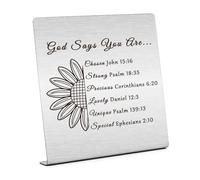 Bible Verses Desk Decor Signs Christian Gifts for Women Inspirational Gifts Motivational Plaques Table Decor Religious Gift Scripture Gifts for Friends Encouragement Gift for Sister Birthday Gifts