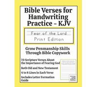 Bible Verses for Handwriting Practice - KJV: Fear of the Lord Print Edition