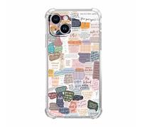 Bible Verses for iPhone 13 Mini Case,Christian Jesus Quotes Collage Pattern for Christians,Trendy Soft TPU Protective Case Compatible with iPhone 13 Mini