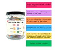Bible Verses in a Jar, 90 Pcs Mini Bi-ble Verse Cards Read Me When Bible Verses Jar, Bible Christian Gifts for Emotions Feelings Jar Women Men Bible Journaling Study Accessories Supplies Gifts Jar