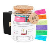 Bible Verses in a Jar, Bible Verse Jar, Hope Jar Bible Verses Scripture Prayer Jar with Greeting Card Inspired, Waterproof Read Me When Bible Verses Jar for Relaxing Emotions and Feelings (Style 2)