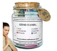 Bible Verses in a Jar - Spanish Bible Verse Jar, Read Me When Bible Verse Jars Express Emotions and Feelings, Positive Emotional Support Scripture Prayer Cards for Christian Believer