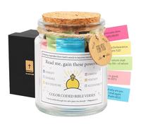 Bible Verses in a Jar The Hope Jar Bi-ble Verses Read Me When Bible Verses Jar Color Coded Bi-ble Verses Jar Hope Jar Bi-ble Study Supplies for Emotions and Feelings Glass (style B)