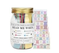 Bible Verses in a Jar with 5 Bible stickers, Bible Verses in a Jar with 60 Colorful Bible Verses in a Jar, Inspirational Bible Jar and Bible Verse Jar Decorative for Religious Believer