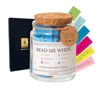 Bible Verses Jar - 90 Pieces Mini Scripture Cards Prayer Jar With Colored Verses - Glass Courage Gift for Christian Encouragement