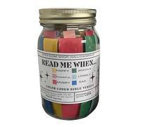 Bible Verses Jar for Emotions and Feelings - 67 Color Coded Scripture Jar, Christian Inspirational Gift, Portable 16 oz Mason Jar with Handmade Bible Verse Cards (2PCS)