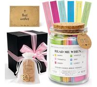 Bible Verses Jar, The Hope Jar Bible Verses English 92 Scriptures Cards Set | Read Me When Bible Verses Jar Easter Bible Verses Gifts, Inspirational Religious Gift for Birthday Christmas Easter