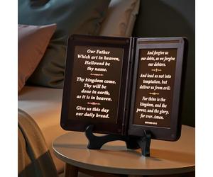 Bible Verses Lamp, The New Testament Display Light - Thy Word is a lamp Unto My feet, and a Light Unto My Path. - Matthew 6:9-13 The Lord's Prayer, Gospel Gift, Bookshelf Lamp (Our Father, Standard)