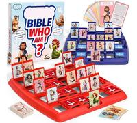 Bible Who I Am Board Game, Classic Family Party Game with 24 Holy Characters, Life Story and Verse Cards for Game Night