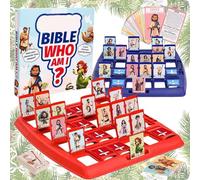 Bible Who I Am Board Games for Kids, Bible Guess Who Game, 24 Holy Bible Characters with Life Story & Verse Cards, Board Games Family for Kids Night Parent Child Educational,Youth Group & Teens (1set)