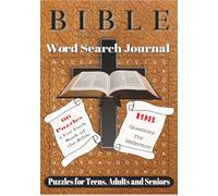 Bible Word Search Journal: Puzzles for Teens, Adults and Seniors | 7x10 Inches | 66 Puzzles - 1 for Each book of the Bible| 198 Questions for ... for Gift, Relaxation, and Growing your faith