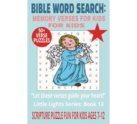 BIBLE WORD SEARCH: MEMORY VERSES FOR KIDS: Scripture-Based Puzzles With Easy to Read Print From Psalms, Proverbs & More | 6×9 Inches, 110 Pages | 50+ ... Vacations, Christian Learning & Quiet Time.