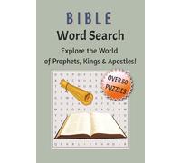Bible Word Search Puzzle Book: Word Searches with Easy-to-Read Print about Prophets, Kings, Apostles, Virtues & More │ 6x9 inches, 110 pages │50+ puzzles…Gifts for Vacations, Holidays and Free Time