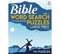 Bible Word Search Puzzles - Vol. 1: Puzzles for Adults & Seniors Based on Inspirational Bible Verses (LARGE PRINT)