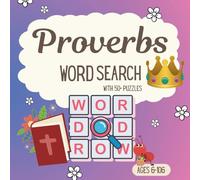 Bible Word Search Puzzles: Word Search with Easy to Read Print About Biblical Proverbs | 8.5 x 8.5 inches, ... 50+ Puzzles...Gift for Bible Verse Memorization and Relaxation