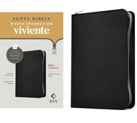 Biblia compacta NTV de ziper, con Filament (SentiPiel, Negro)