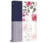 Biblia Rvr 1960 Letra Grande. Tapa Dura Tela Azul Púrpura Con Flores Tamaño Manu Al / Bible Rvr 1960 Handy Size Hardcover Cloth with Purple Blue ... / Spanish Bible RVR 1960 Blue with Flowers