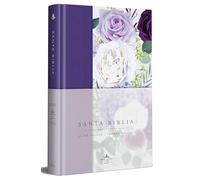 Biblia Rvr1960 Tapa Dura Y Tela Morada Con Flores Tamaño Manual / Spanish Bible Rvr 1960 Handy Size Large Print Hardcover Cloth with Purple Floral: ... Con Flores, Letra Grande, Tamano Manual