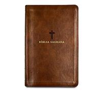 BÍBLIA SAGRADA ACF, COURO SOFT, MARROM, LETRA GRANDE, LEITURA PERFEITA