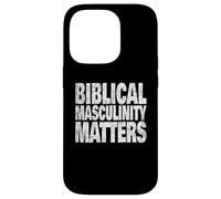Biblical Christian Masculinity Faith Strong Heritage Values Case for iPhone 14 Pro