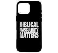 Biblical Christian Masculinity Faith Strong Heritage Values Case for iPhone 16 Pro Max
