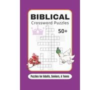 Biblical Crossword Puzzles: Crossword Puzzles with Easy to Read Print about Bible Characters, Biblical Places, Christian Terms, and More | 6x9 inches, ... Gift for Learning, Holidays and Relaxation