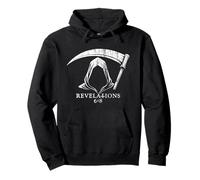 Biblical Grim Reaper Death Revelations 6:8 Fourth Horseman Pullover Hoodie