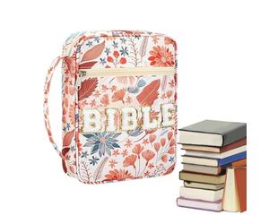 Biblical Handbag for Women Zipper Organizer Flower Case Spacious Pocket Design Durable Material Protective Bag Design Ideal for Travel, Church, Teens