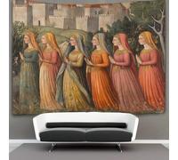 Biblical Painting - Portraits of Women Tapestry Wall Hanging, for Bedroom Decor Birthday Party Celebration Or Garden Backdrop 100cmx150cm
