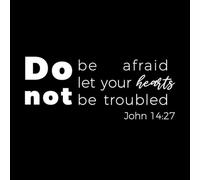 Biblical Phrase from John Gospel 1427 do Wall Vinyl Sticker Decor 48x115cm Wall beautification White
