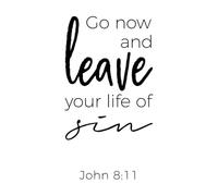 Biblical Phrase from John Gospel Leave Your Life Wall Vinyl Sticker Decor 54.4x100.8cm Car Body Decoration Black