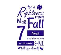 Biblical Phrase from Proverbs 24 Typography Motivational Quotes Bible Verse Christian Poster Lettering Stickers 47.6x82.5cm Do not Damage The Wall Surface DarkBlue